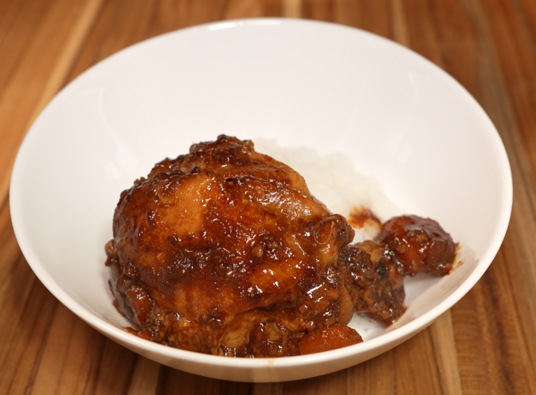 Bowl of Instant Pot Chicken Adobo